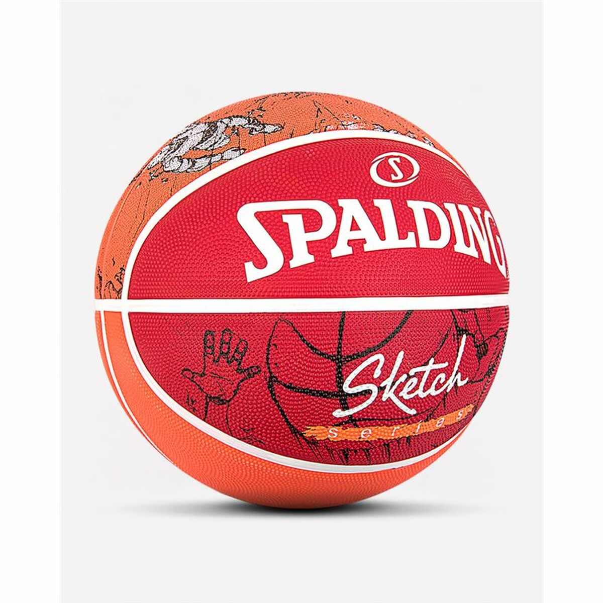 Basketball Ball Spalding Sketch Dribble Red Natural rubber (Size 7)-3
