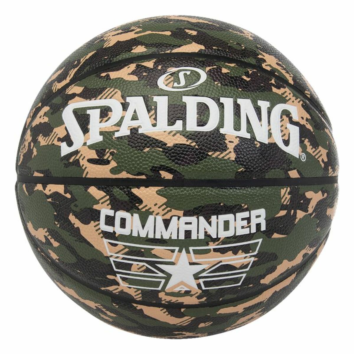 Basketball Ball Spalding Commander Camo Green Olive 7 Synthetic (Size 7)-0