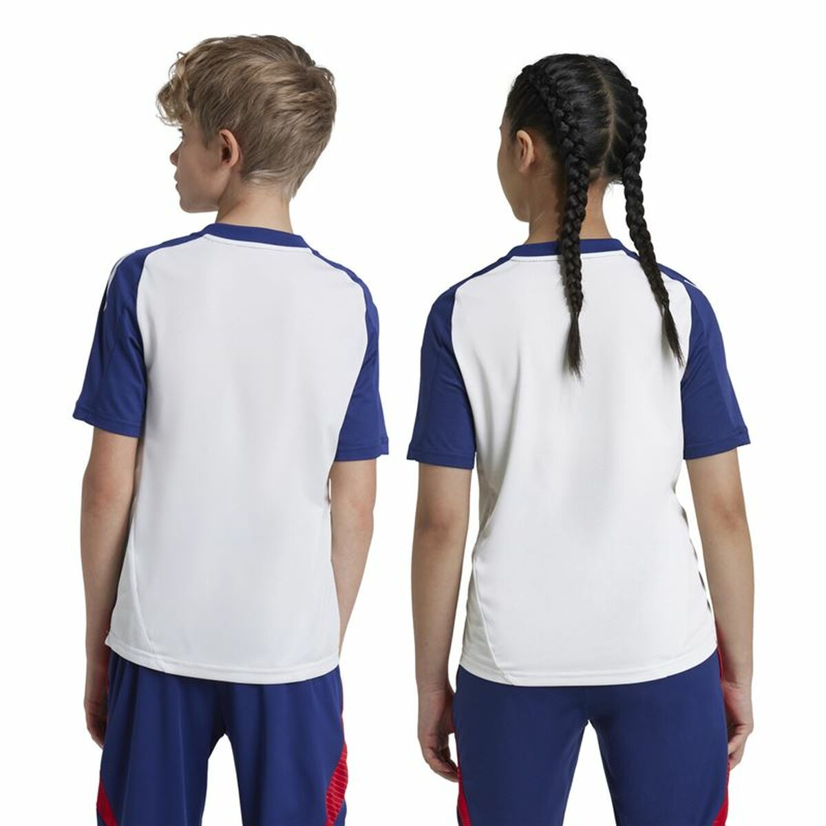 Children's Short Sleeved Football Shirt Adidas Tiro24 Blue (9-10 Years)-7