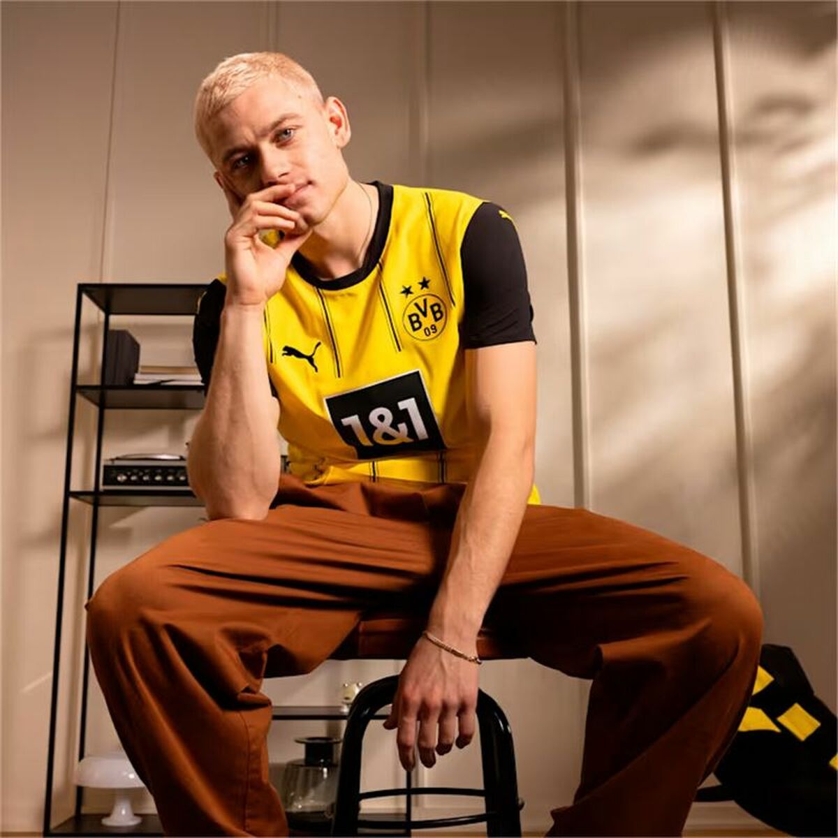 Men's Short-sleeved Football Shirt Puma Borussia-5