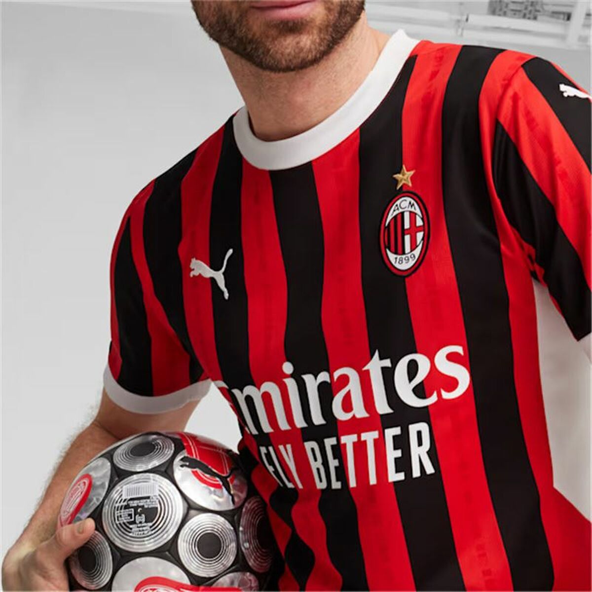 Men's Short-sleeved Football Shirt Puma AC Milan-6