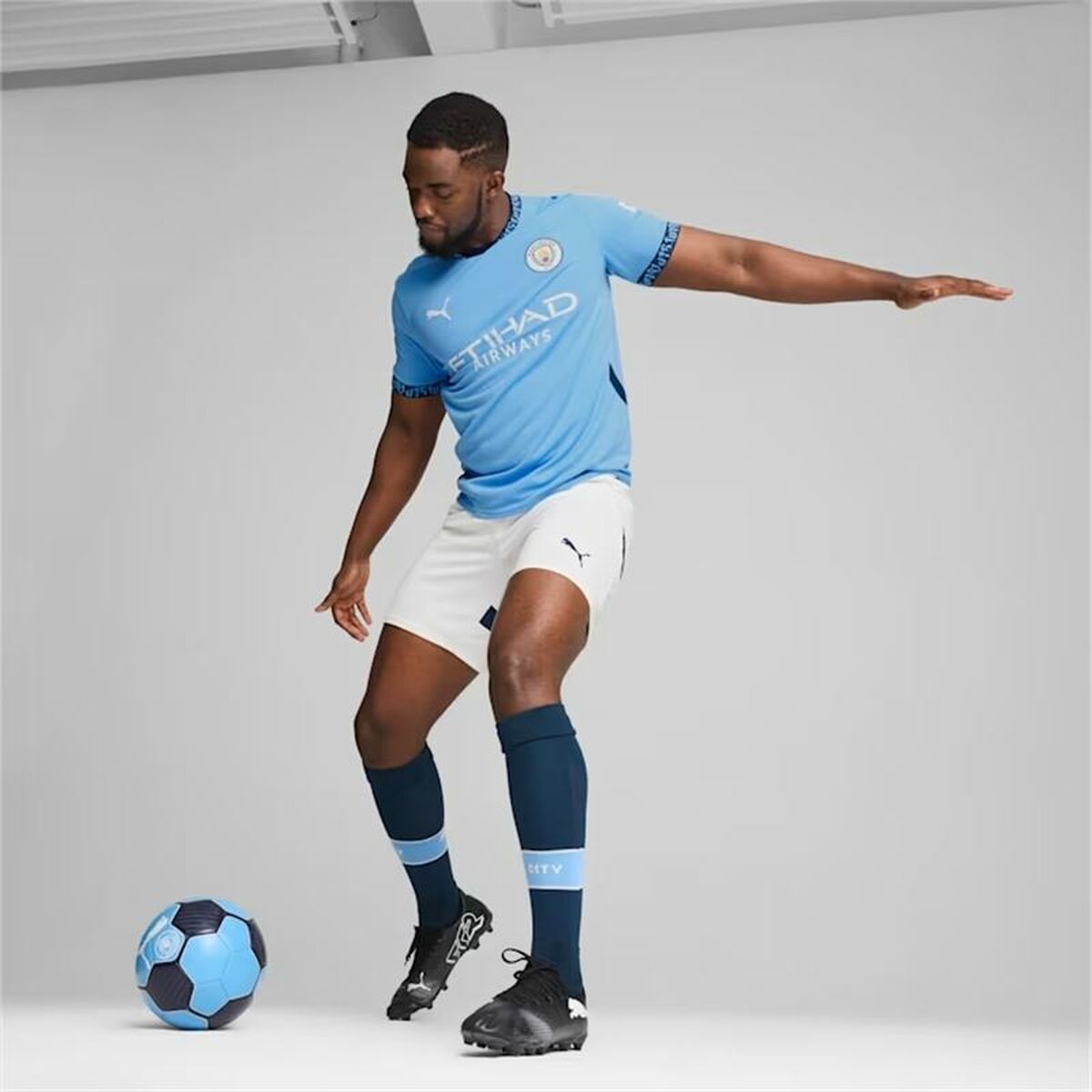 Men's Short-sleeved Football Shirt Puma Manchester City 24/25 1ª-5