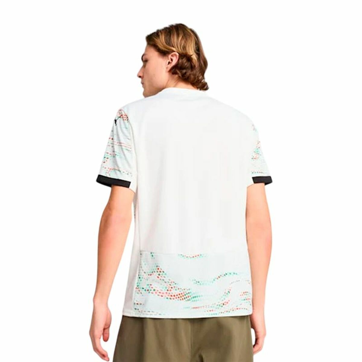Men's Short-sleeved Football Shirt Puma Portugal Away Repl White-5