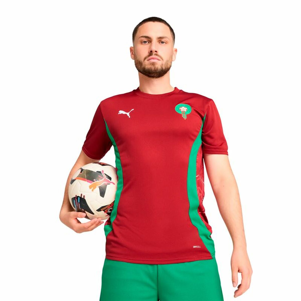 Men's Short-sleeved Football Shirt Puma Marruecos Prematch Ss Red-6
