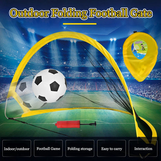 Children Soccer Outdoor Sports Toys Portable Folding Football Goal Outside Sports Parent-Child Interactive Activities Games Toys