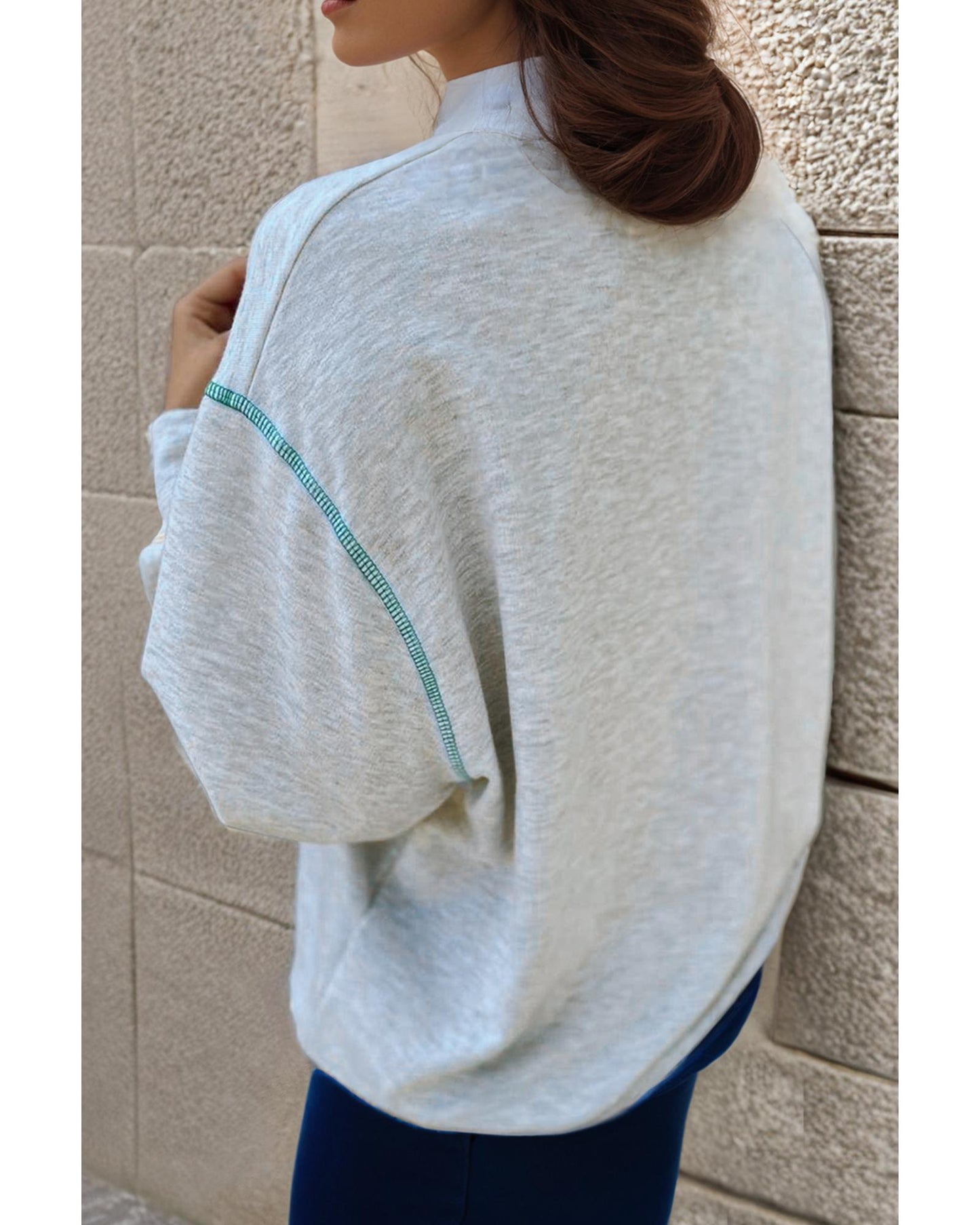 Light Grey COUNTRY CLUB PICKLEBALL Graphic Exposed Stitching Casual Sweatshirt - M