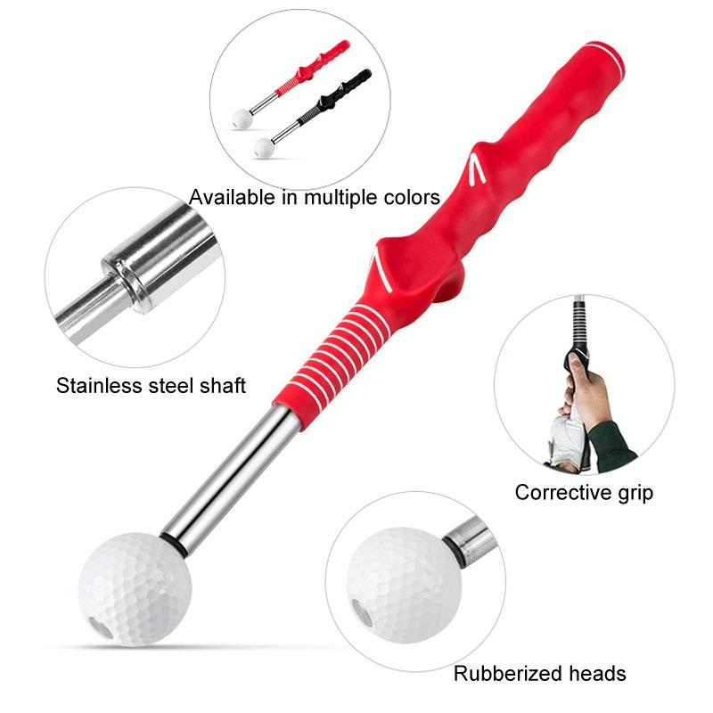 Indoor Golf Swing Practice Stick with Sound Assistant - Black