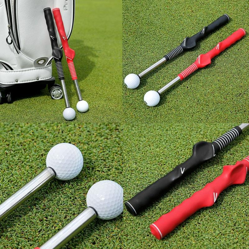 Indoor Golf Swing Practice Stick with Sound Assistant - Black