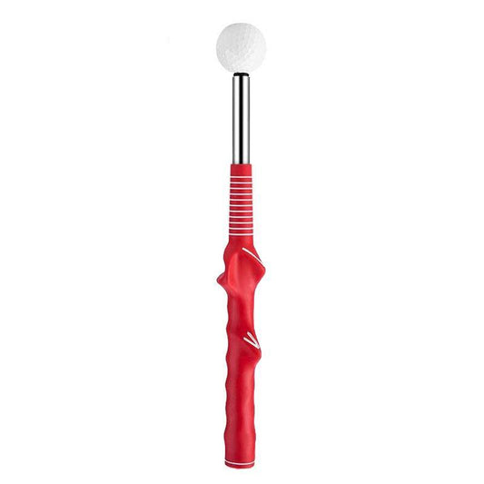 Indoor Golf Swing Practice Stick with Sound Assistant - Red