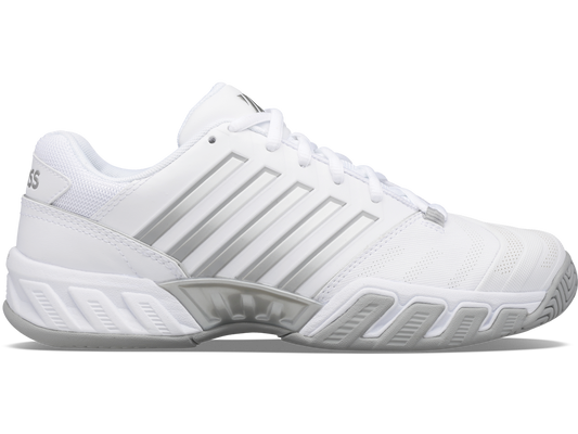 K-Swiss Womens Bigshot 4 AC Tennis Shoes - White/Silver - US 9