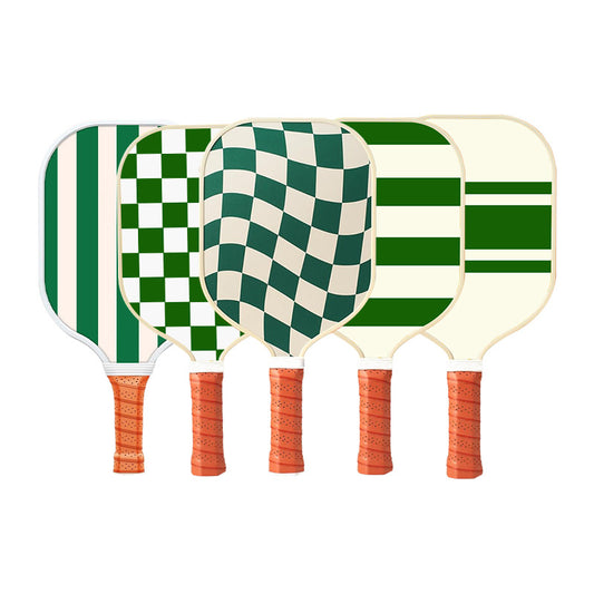 Set 2 White And Green T700 Carbon Fiber Pickleball Paddle Set - 2 Paddles, 4 Balls, and Portable Carry Bag for Adults and Students