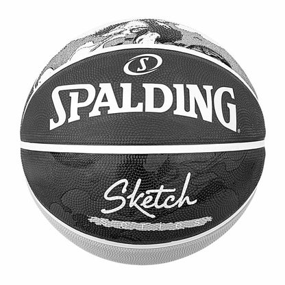 Basketball Ball Spalding Sketch Dribble Black Natural rubber (Size 7)-0