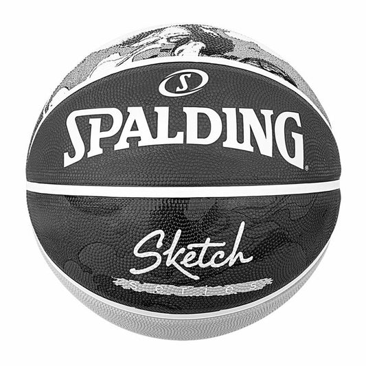 Basketball Ball Spalding Sketch Dribble Black Natural rubber (Size 7)-0