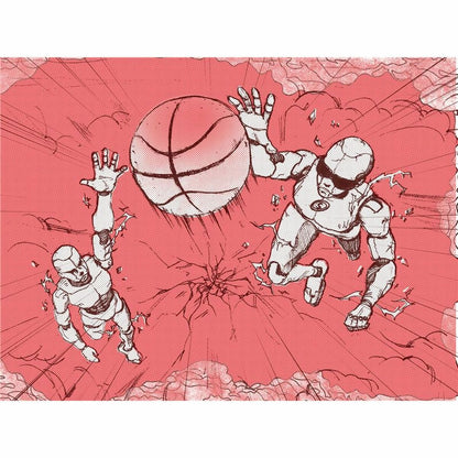 Basketball Ball Spalding Sketch Dribble Red Natural rubber (Size 7)-2