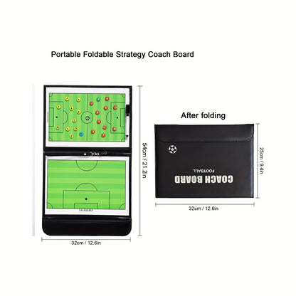 Coach Like A Pro: Soccer Coaches Clipboard Kit With Magnetic Board, Marker Pen & Zipper Bag