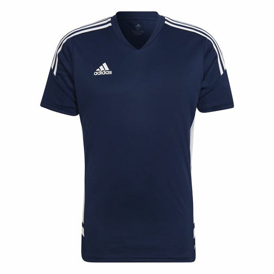 Men's Short-sleeved Football Shirt Adidas Con22 Blue-0