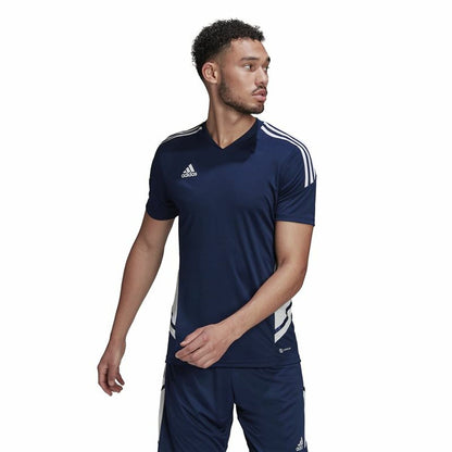 Men's Short-sleeved Football Shirt Adidas Con22 Blue-9