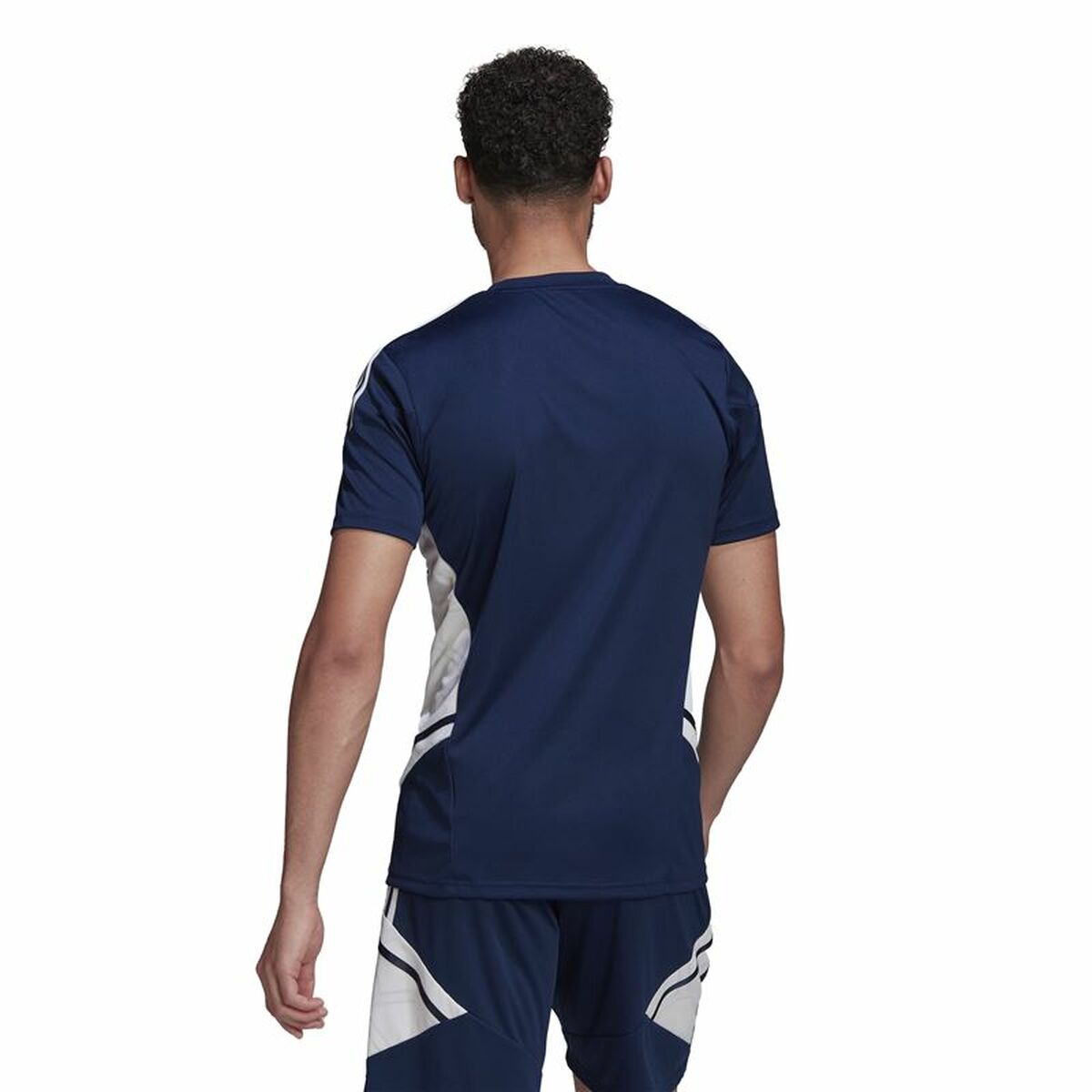 Men's Short-sleeved Football Shirt Adidas Con22 Blue-8