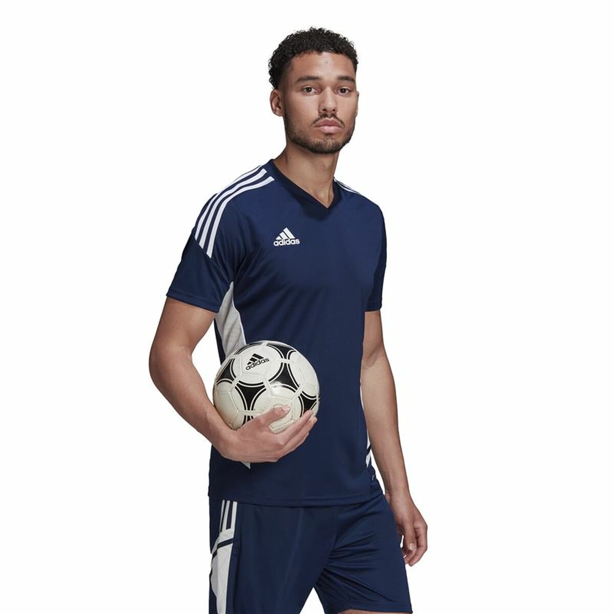 Men's Short-sleeved Football Shirt Adidas Con22 Blue-7