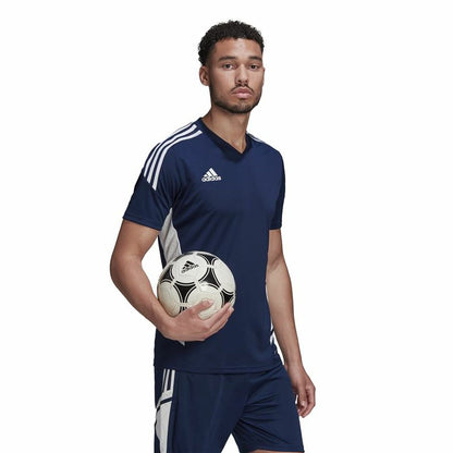 Men's Short-sleeved Football Shirt Adidas Con22 Blue-7