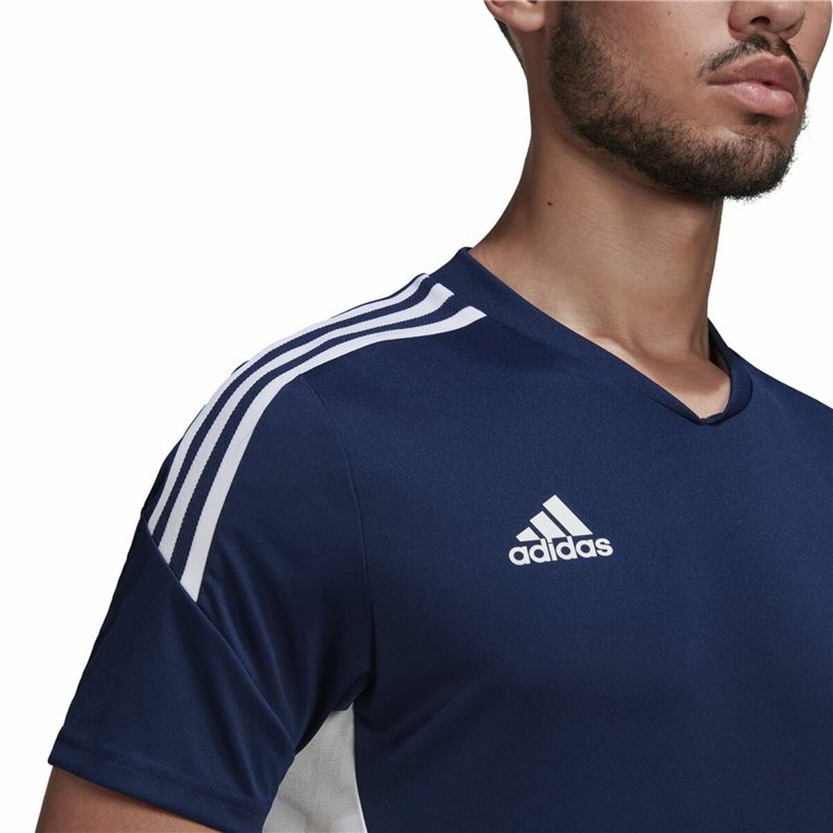 Men's Short-sleeved Football Shirt Adidas Con22 Blue-6
