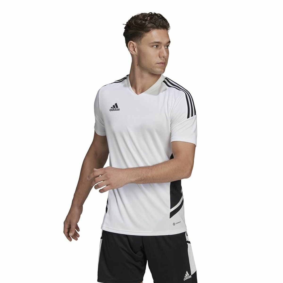 Men's Short-sleeved Football Shirt Adidas Con22 White-6