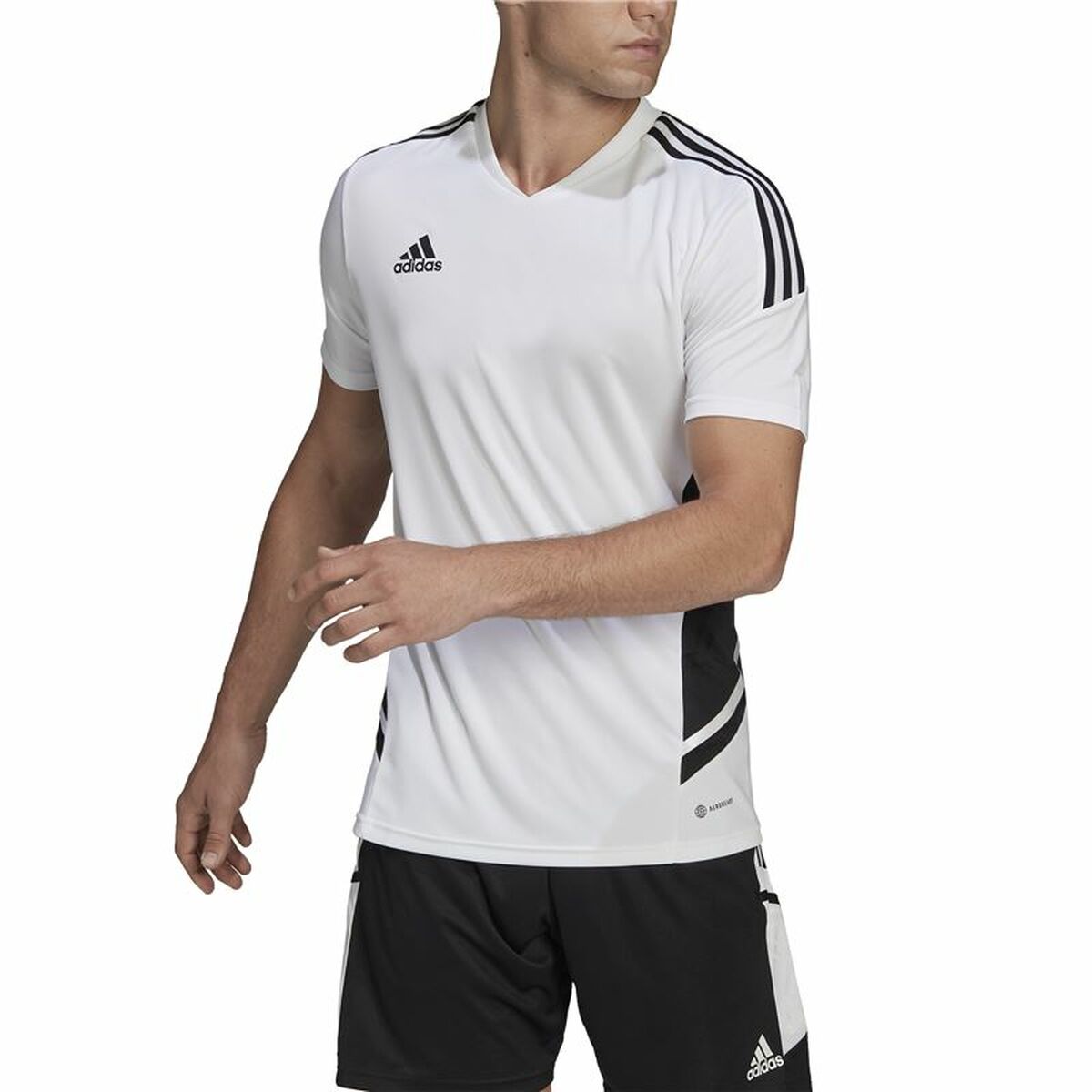 Men's Short-sleeved Football Shirt Adidas Con22 White-4