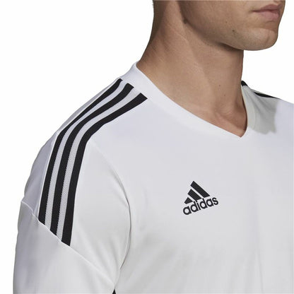 Men's Short-sleeved Football Shirt Adidas Con22 White-3