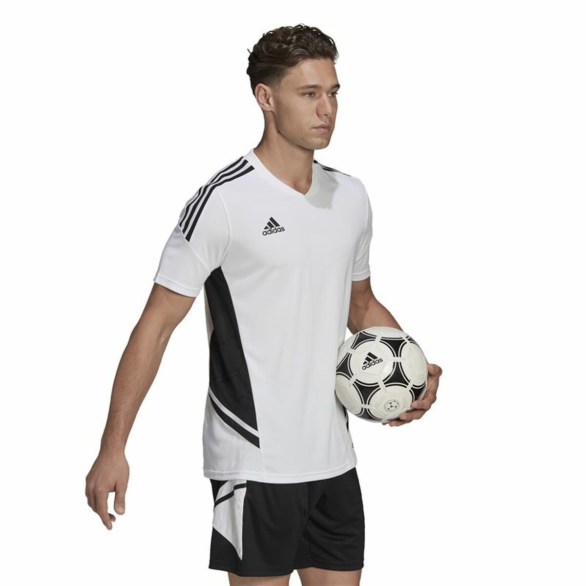 Men's Short-sleeved Football Shirt Adidas Con22 White-1