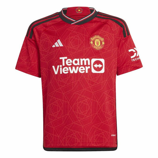 Children's Short Sleeved Football Shirt Adidas Manchester (7-8 Years)-0
