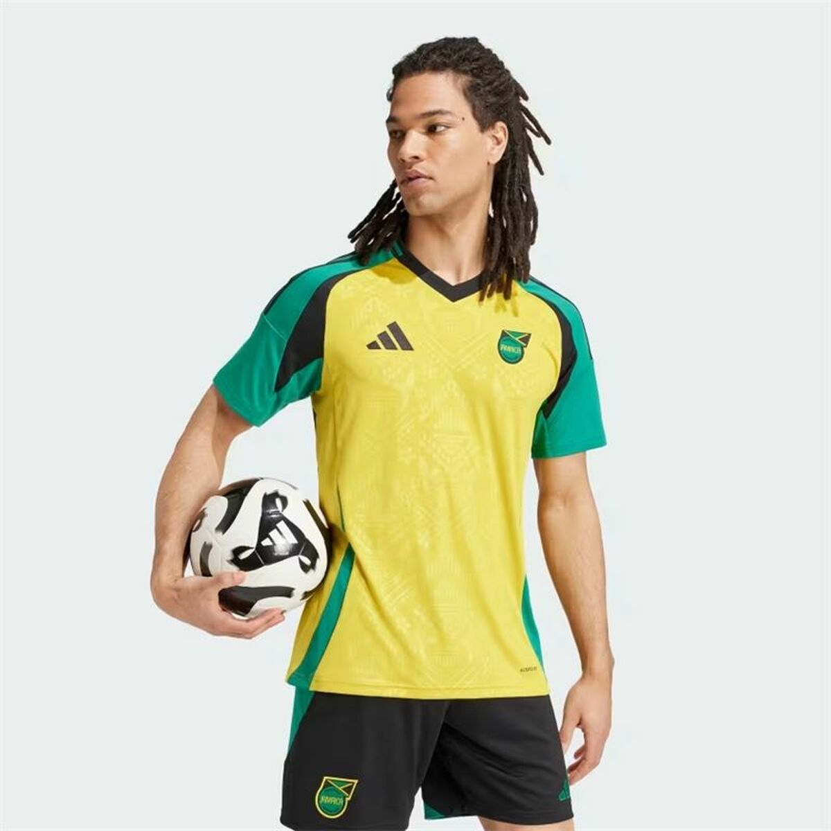 Football T-Shirt Adidas Jamaica 2024 Home Yellow-8