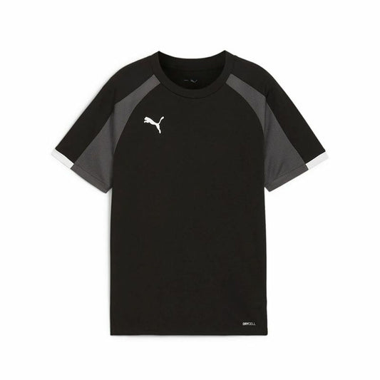 Children's Short Sleeved Football Shirt Puma Individualliga Black-0