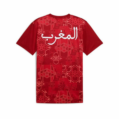 Men's Short-sleeved Football Shirt Puma Marruecos Prematch Ss Red-7