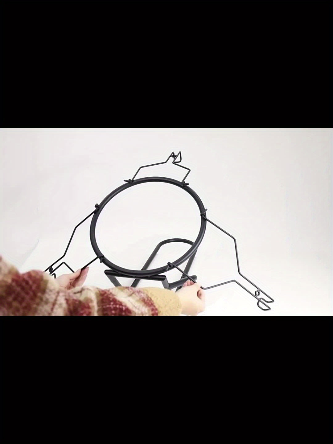 [Durable Basketball Accessories] 1 Set GADFISH Basketball Return Attachment, HeavyDuty Basketball Rebounder With 3 Stable LargeHooks, Durable Basketball Accessories For 18"Rim Basketball Training, Black