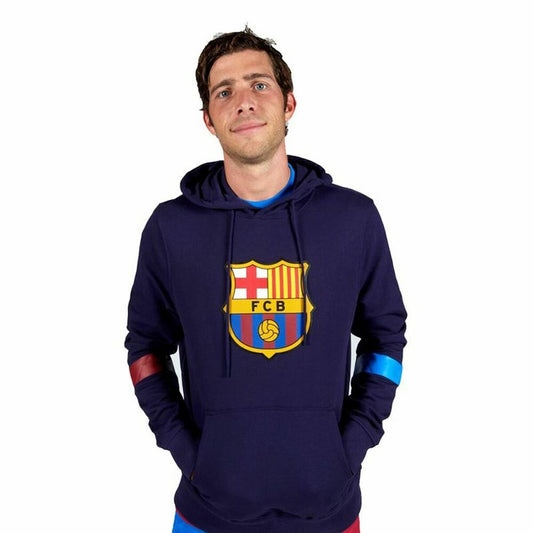 Men’s Hoodie F.C. Barcelona Navy Blue-0
