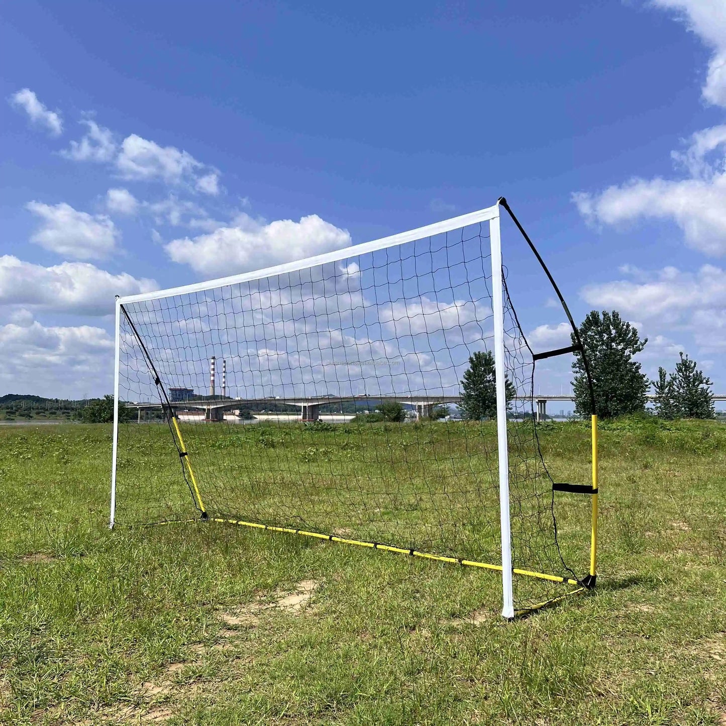 Wholesale Quick Set-Up Portable 12x6ft Folding Soccer Goal Steel Frame Durable Football Training Equipment