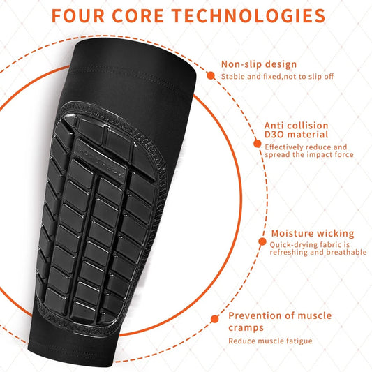 1Pair Shin Guards Soccer, Impact-Resistant High-Elasticity Soccer Sleeves Football Soccer Shin Guards for Women Men