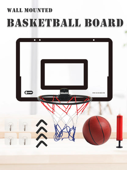 Basketball Stand, Indoor and Outdoor Basketball Backboard Wall Mounted Adhesive Hook for Gyms Schools Home Gifts for Boys Girls