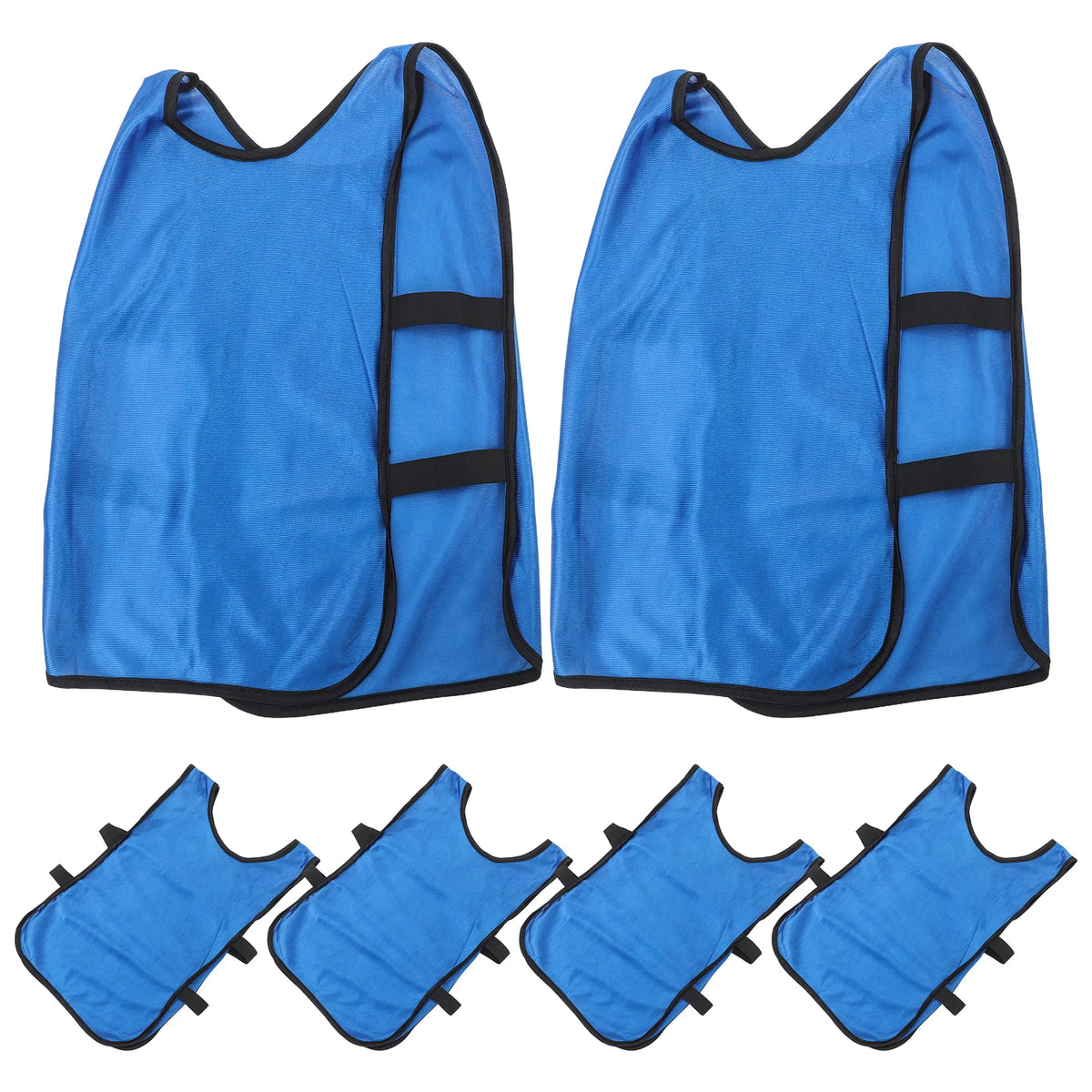 6-Pack Kids' Mesh Training Vests – Breathable Sports Pinnies for Soccer & Basketball
