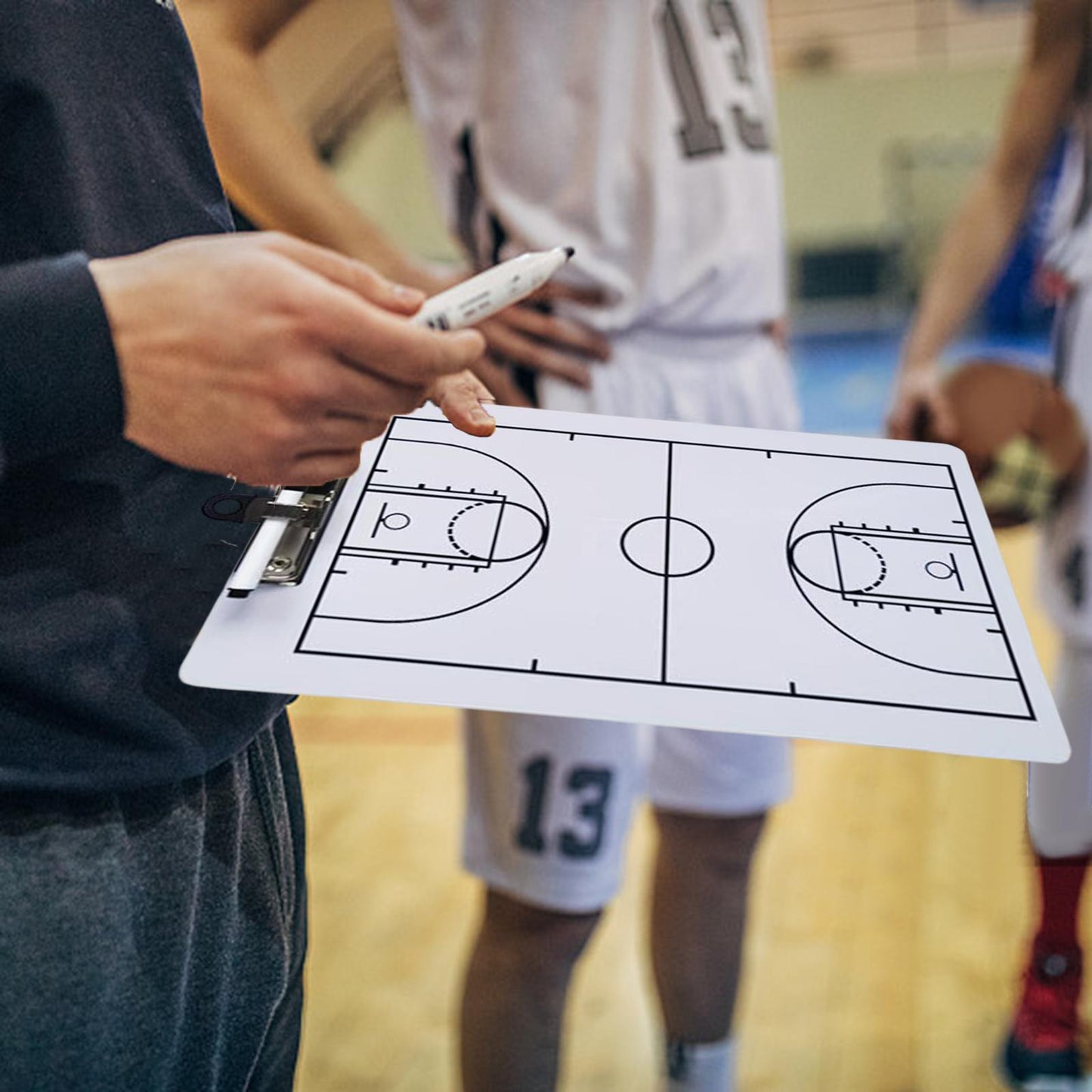 Double-Sided Basketball Coaching Board – Portable Strategy & Tactic Clipboard