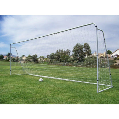 Official Size 24 X 8 X 5 Ft. Steel Soccer Goal. Heavy Duty Frame w/Net. Tournament, Regulation Size Goals. Professional Portable