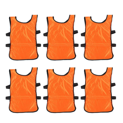6-Pack Kids' Mesh Training Vests – Breathable Sports Pinnies for Soccer & Basketball