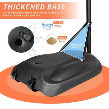 Portable 7.5ft 9.2ft 32 Inch Adjustable Basketball Hoop System Wheels for Youth Adults Indoor Outdoor Basketball Court Equipment