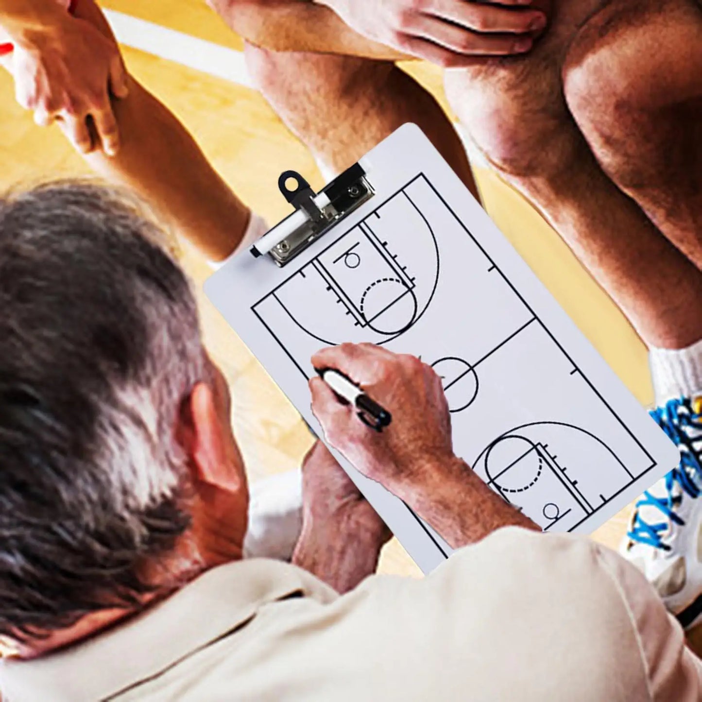 Double-Sided Basketball Coaching Board – Portable Strategy & Tactic Clipboard
