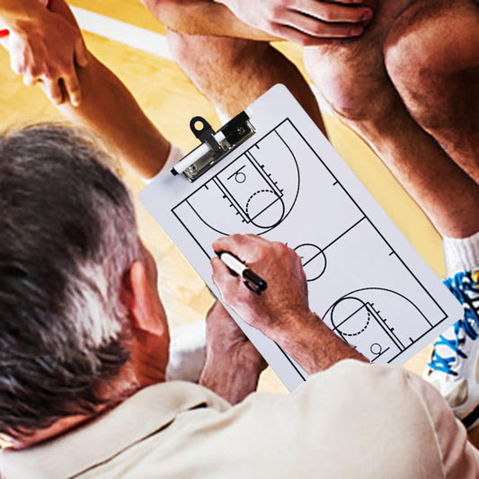Double-Sided Basketball Coaching Board – Portable Strategy & Tactic Clipboard