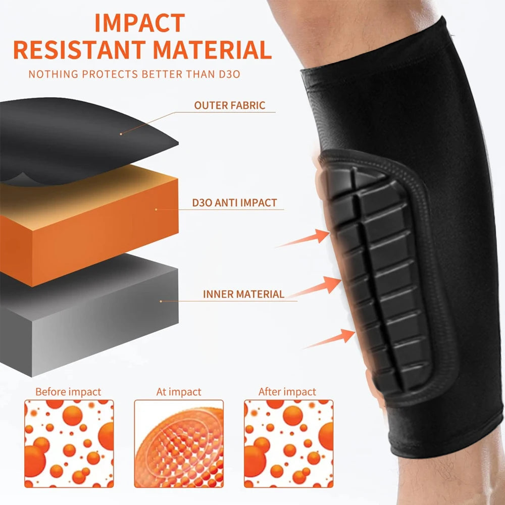 1Pair Shin Guards Soccer, Impact-Resistant High-Elasticity Soccer Sleeves Football Soccer Shin Guards for Women Men