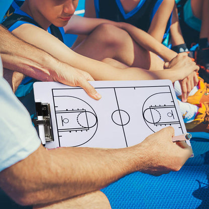 Double-Sided Basketball Coaching Board – Portable Strategy & Tactic Clipboard