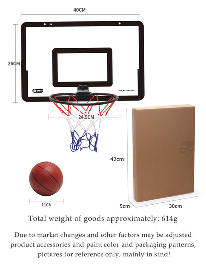 Basketball Stand, Indoor and Outdoor Basketball Backboard Wall Mounted Adhesive Hook for Gyms Schools Home Gifts for Boys Girls