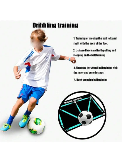Soccer ball control training mat | Stable and silent rubber base | Digital Guidance Design | Improve ball sense, daily training