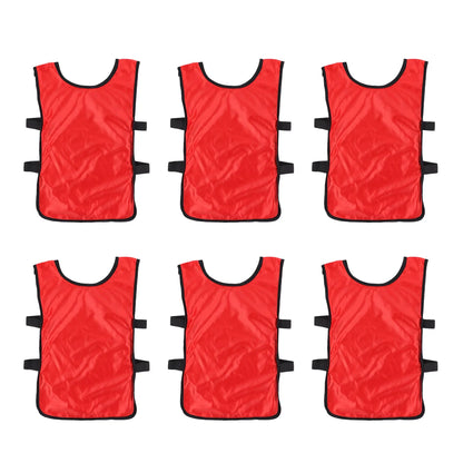 6-Pack Kids' Mesh Training Vests – Breathable Sports Pinnies for Soccer & Basketball